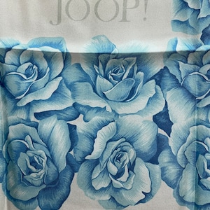 JOOP Scarf Silk Scarf Blue Roses Medium Size Ladylike Extravagant Gift Idea Thank You Gift