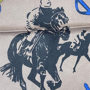 Hermes Paris silk scarf cloth silk carre foulard 70 Jockey Ledoux Philippe