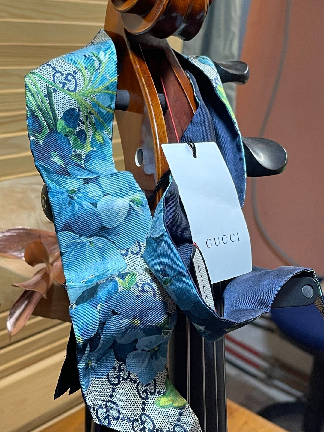 Bandeau GUCCI Sold Out Hydrangeas Blue Extravagant Pocket