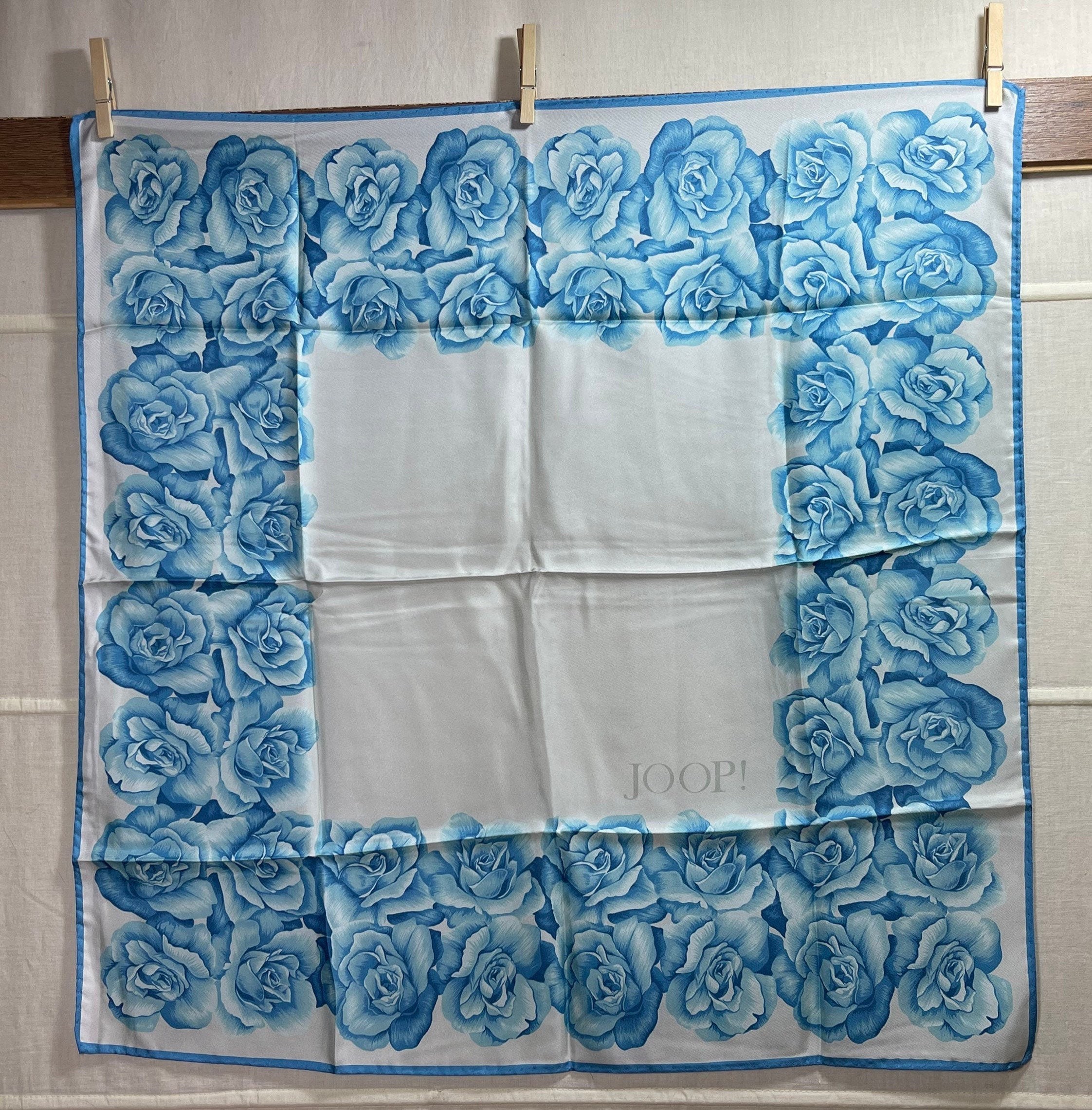 Foulard En Soie Vintage JOOP! - Dimensions 90x90 Cm - Couleur Grise - Occasion En Bon état