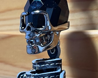 Swarovski Skeleton Bag Bijoux, Pendentif Clé Pendentif Extraordinaire Gothique Punk Lucky Charm Gift Idea Spécial Lunettes de Moto