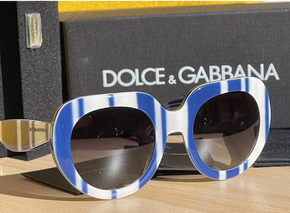 Dolce and Gabbana D&G sunglasses blue white excep… - image 3