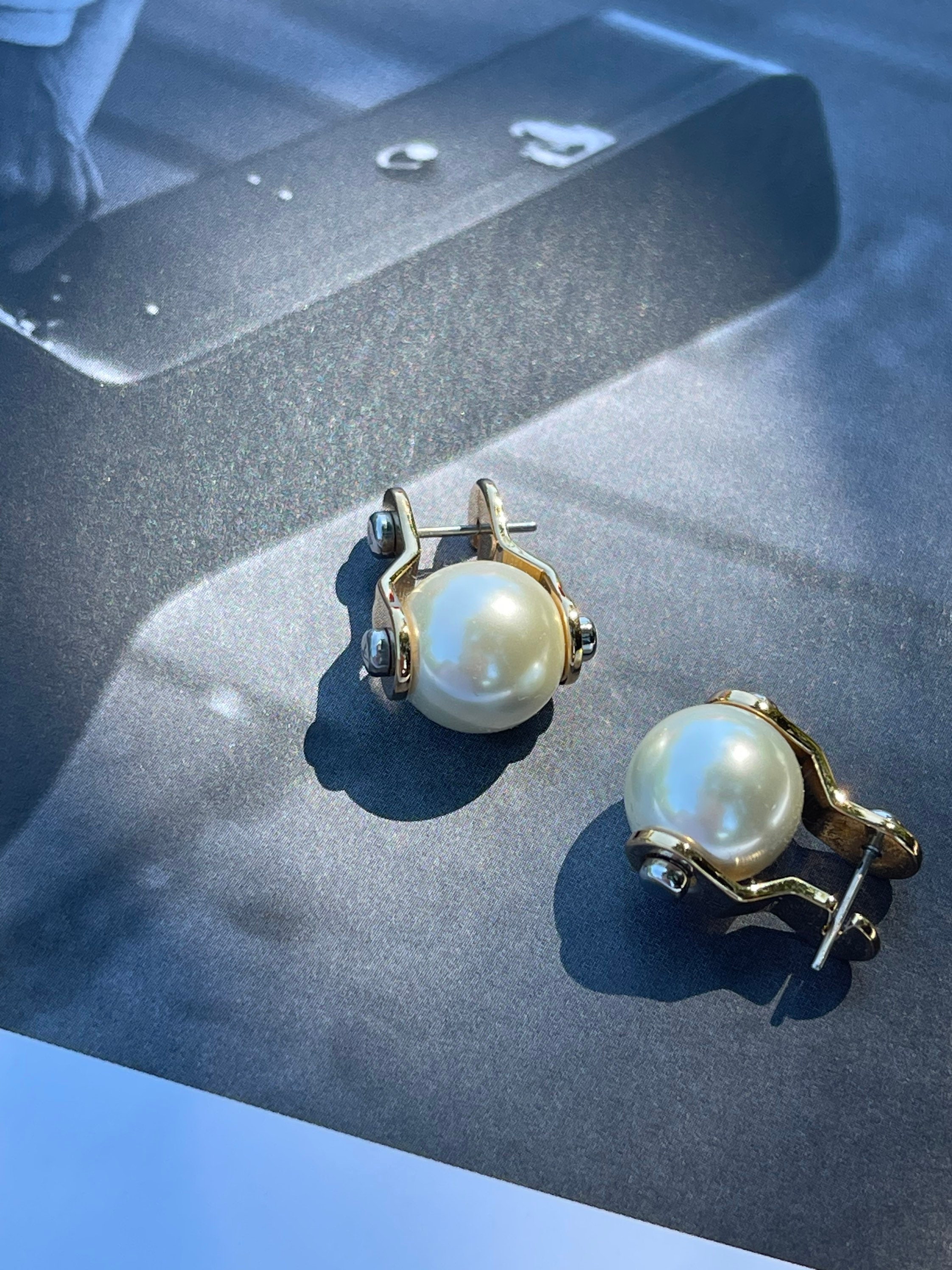 Louis Vuitton Paris Earrings Earrings Speedy Pearl Rare 