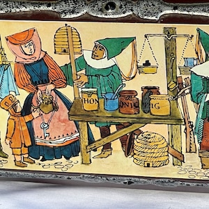 E. Otto Schmidt Gingerbread tin box very old exceptionally rare eye-catcher memory old times cookie jar storage