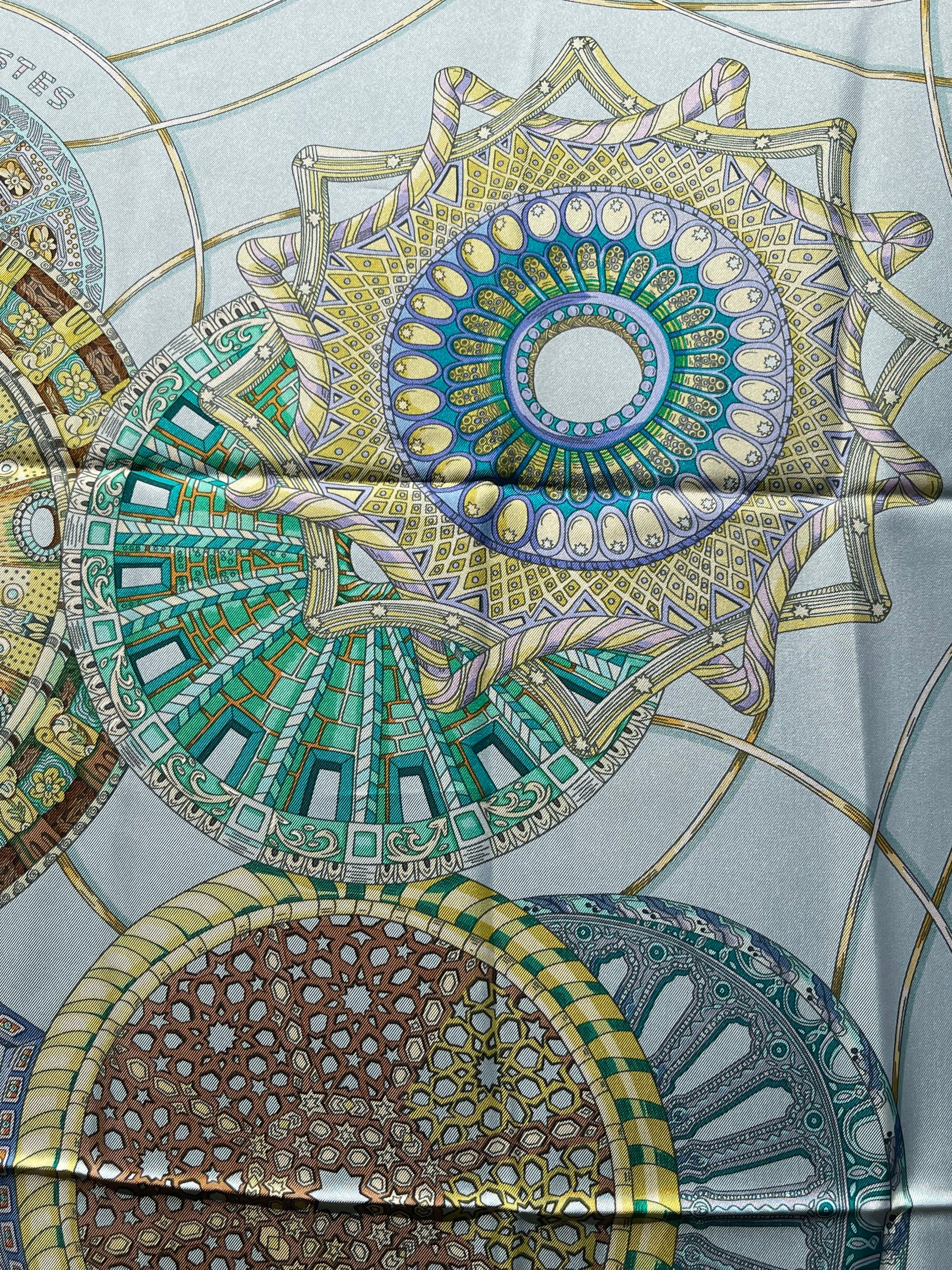 HERMÈS LES DÔMES CÉLESTES スカーフ 90x90cm HERMÈS LES DÔMES CÉLESTES スカーフ 90x90cm