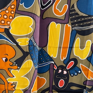 Hermes Silk Scarf Lilanga George extraordinary Africa Olive green very special Mozambique abstract