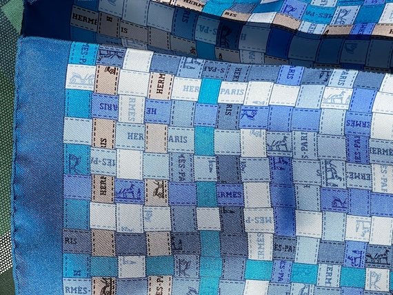 Hermes Silk Scarf Paris BOLDUC AU CARRE Cathy Latham Royal