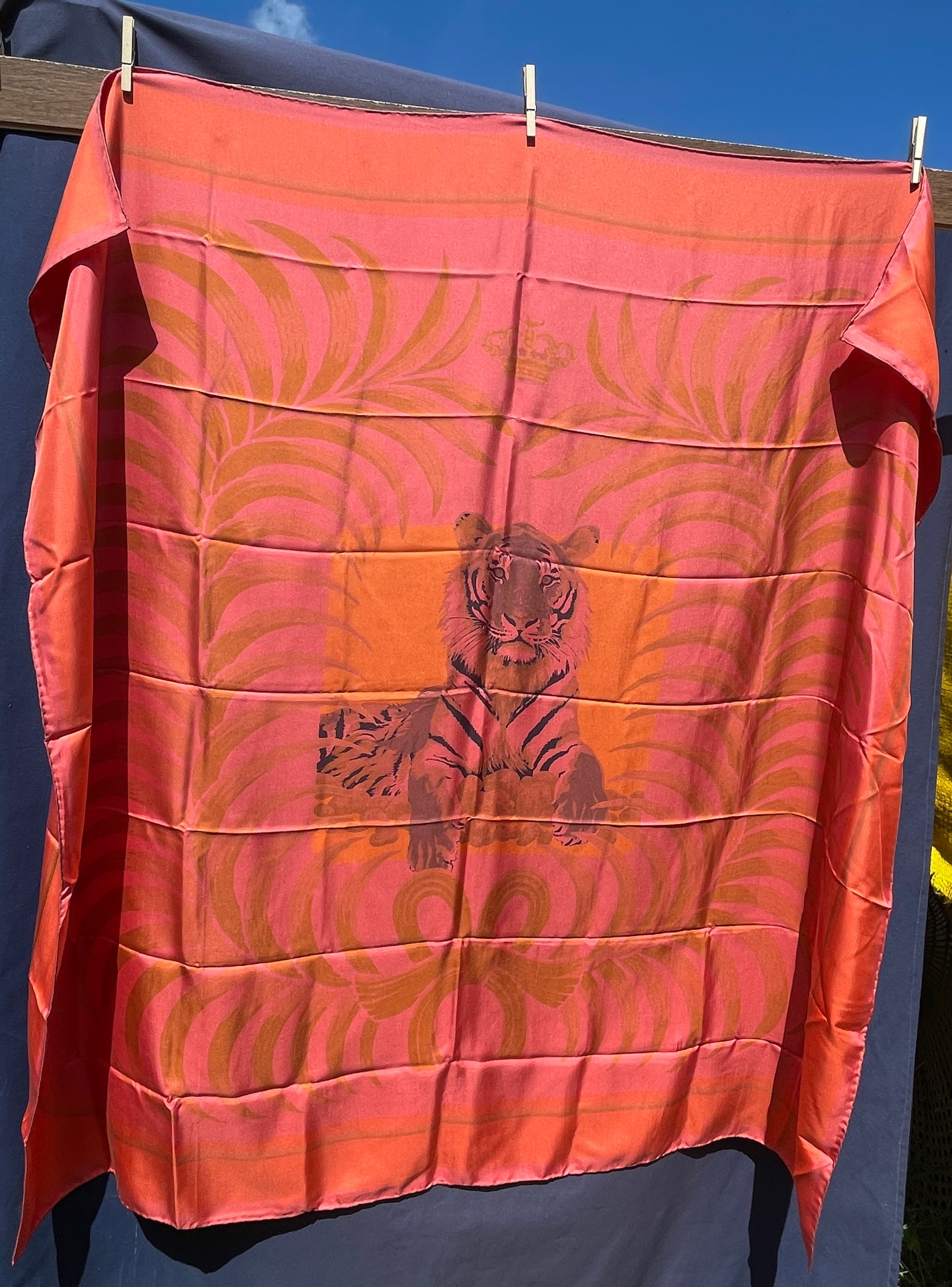Hermes Dip Dye Tigre Royale Surteint Indian Rose Orange 