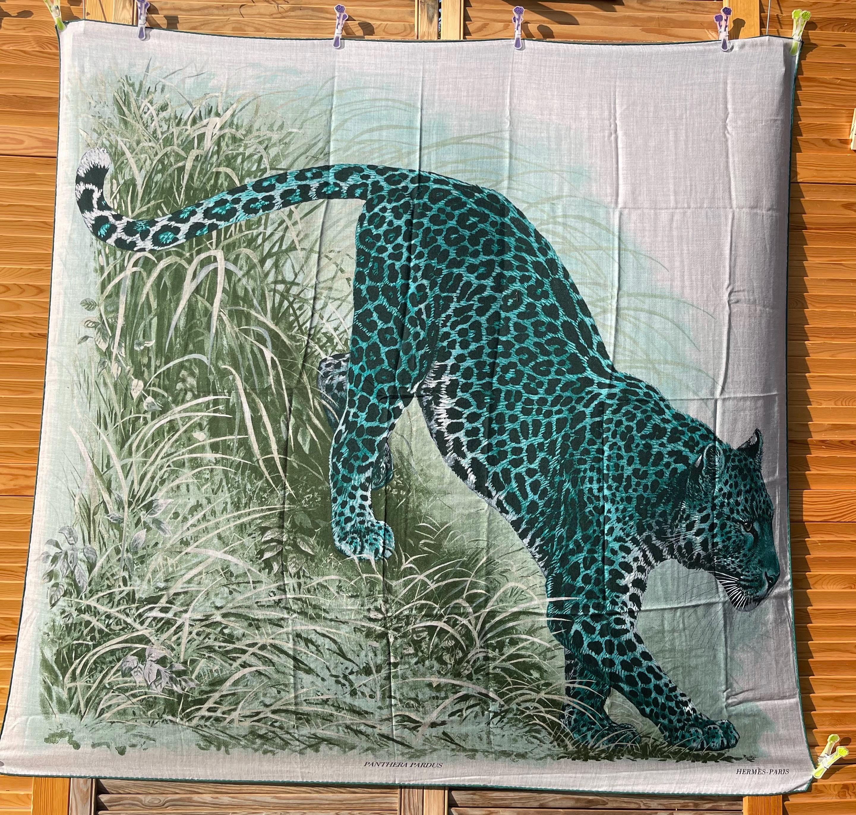 HERMÈS PANTHERA PARDUS スカーフ Hermes Cashmere Silk Scarf 140 Cm Panthera Pardus Robert Dallet