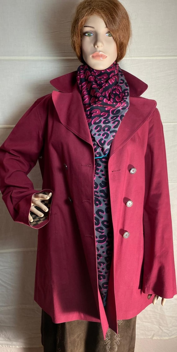 Louis Vuitton Jacket Macintosh Short Coat Burgundy Bordeaux 