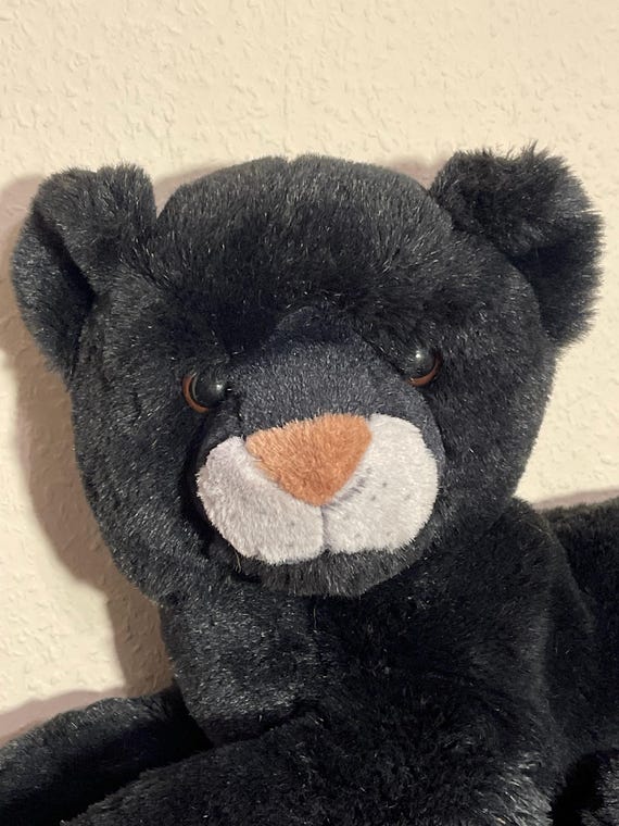 Peluche Panthère noire couchée 81 cm Noir - Jeux - Jouets
