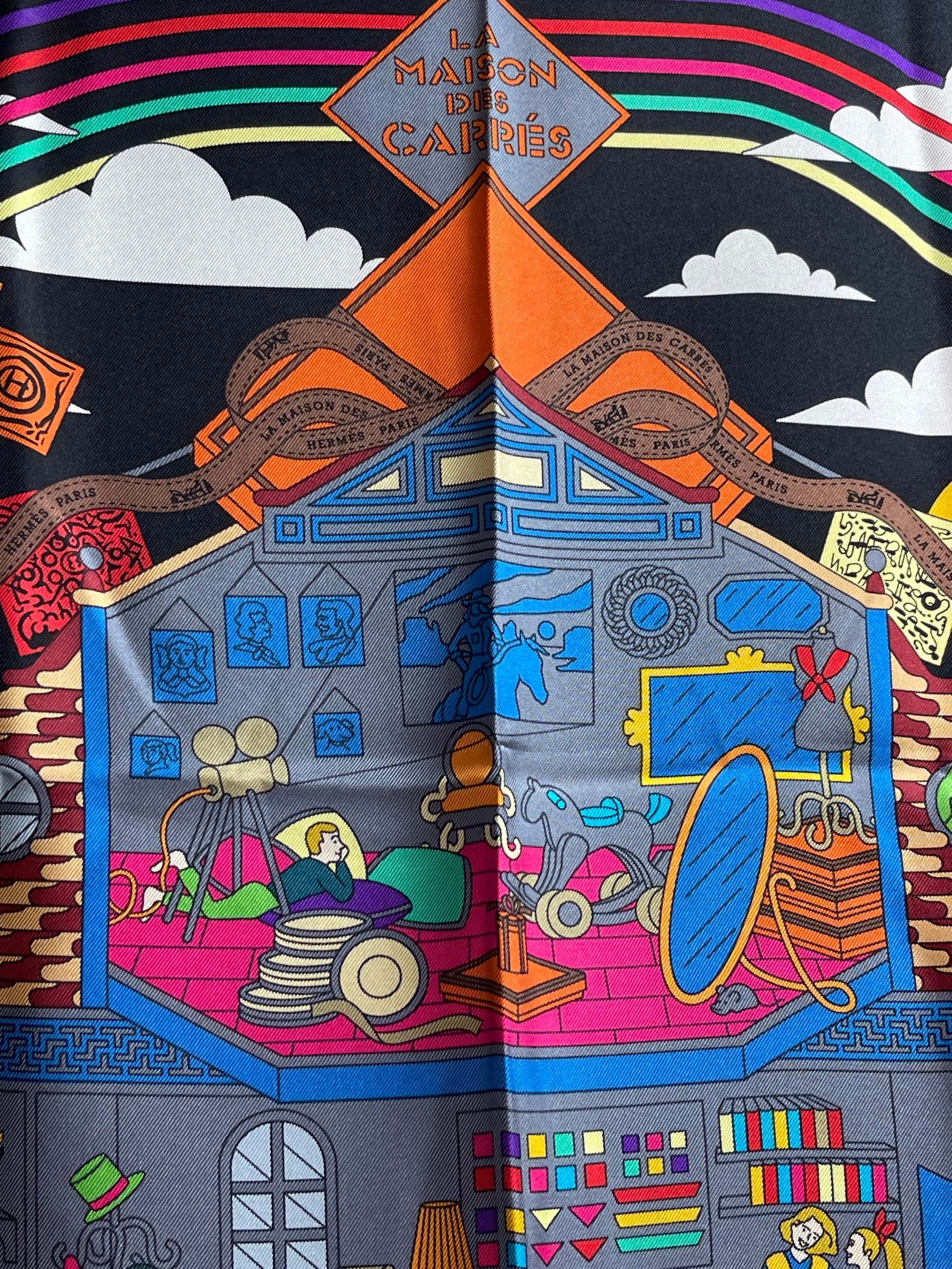 HERMES La Maison Des Carres Silk Scarf