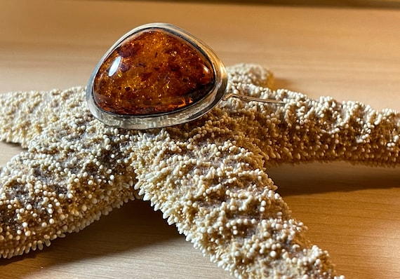 Brooch amber extravagant exceptional unique piece… - image 4