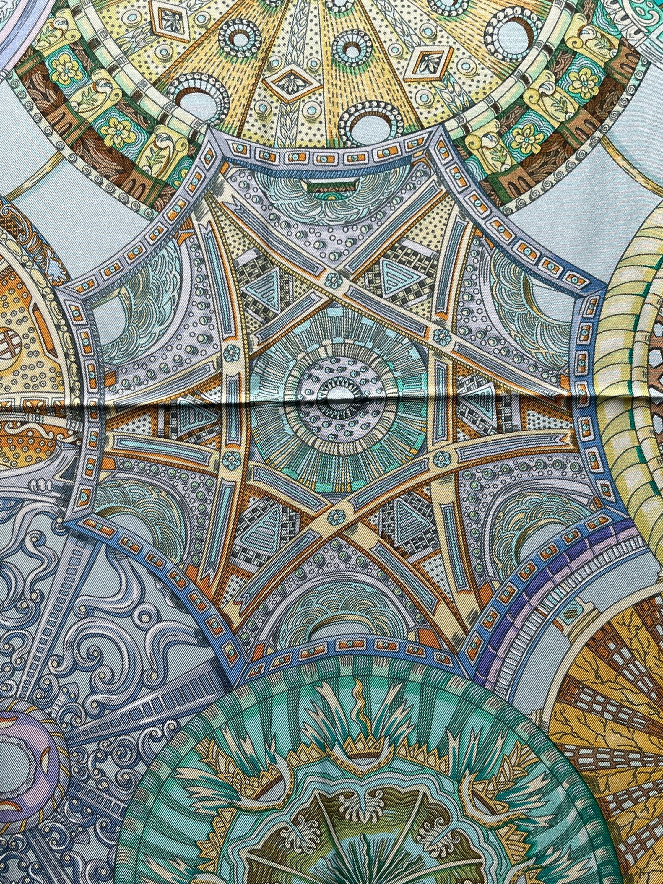 Hermes Silk Scarf Paris Les Domes Celestes Special Edition