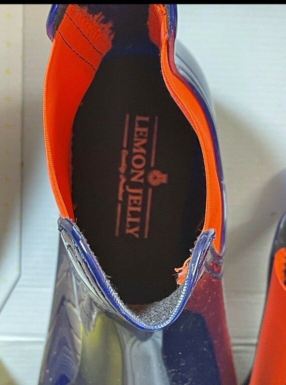 Lemon Jelly Boots Boots Royal Blue Neon Orange