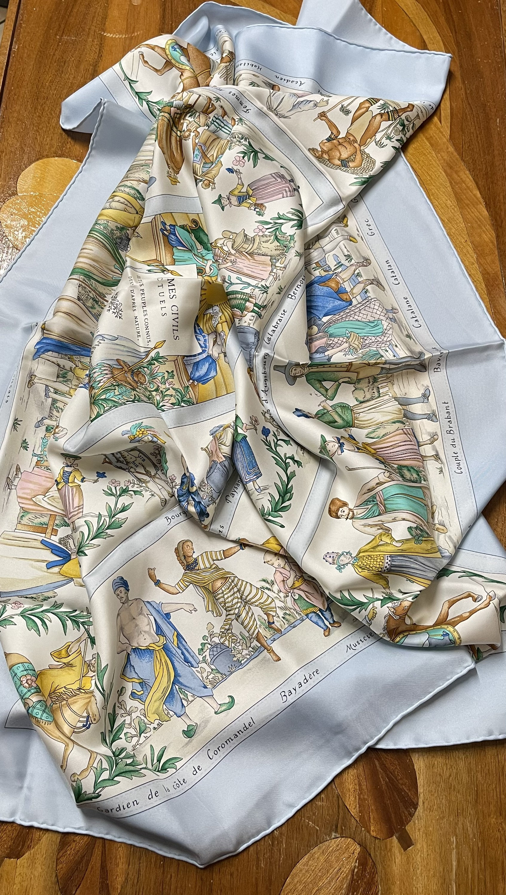 Hermes Silk Scarf Carre Foulard Francoise De La Perriere “costumes