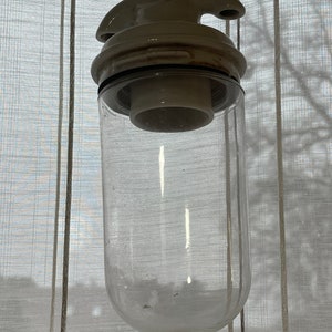 Historic Cellar Hanging Lamp Lamp Hanging Lamp Glass Piston Ceramic Hood Stable Ancient Old Times Outdoor Lamp