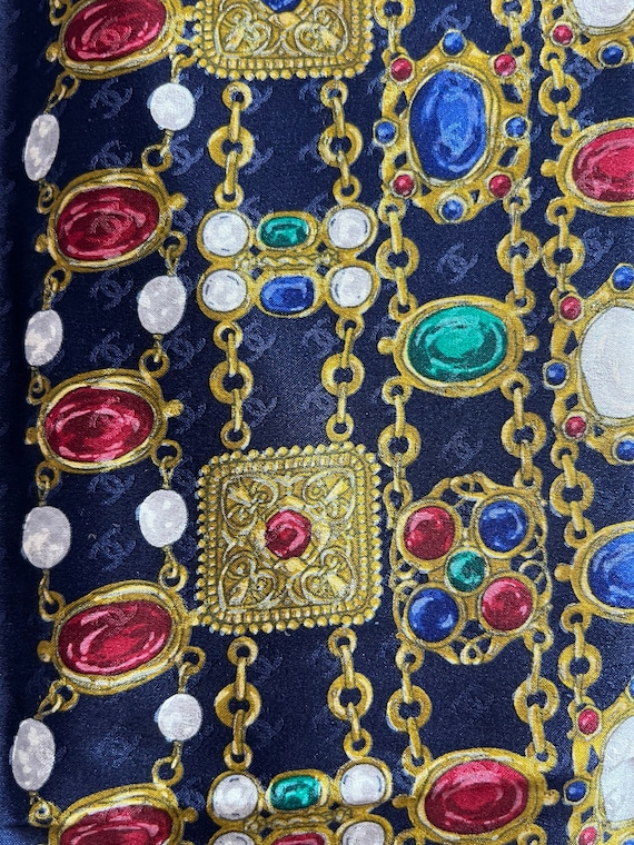 Buy Chanel Silk Scarf Vintage Jewelry Jewels in Initials Ladylike Online in  India 
