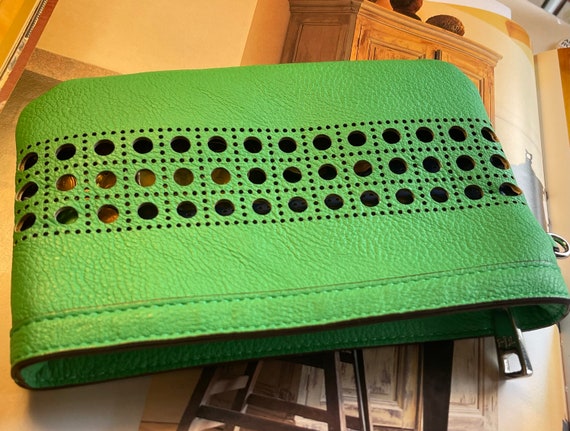 RLL Ralph Lauren purse wallet emerald green perfo… - image 6
