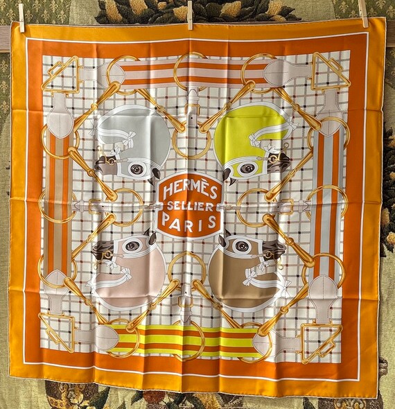 Foulard Francesco Smalto En Soie - Tons Automne, 81x86 Cm, Comme Neuf