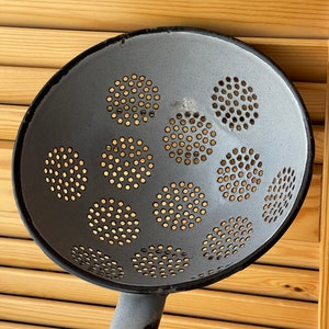 Ladle Sieve Enamel Grandmother&#39;s Kitchen Country House Ladle