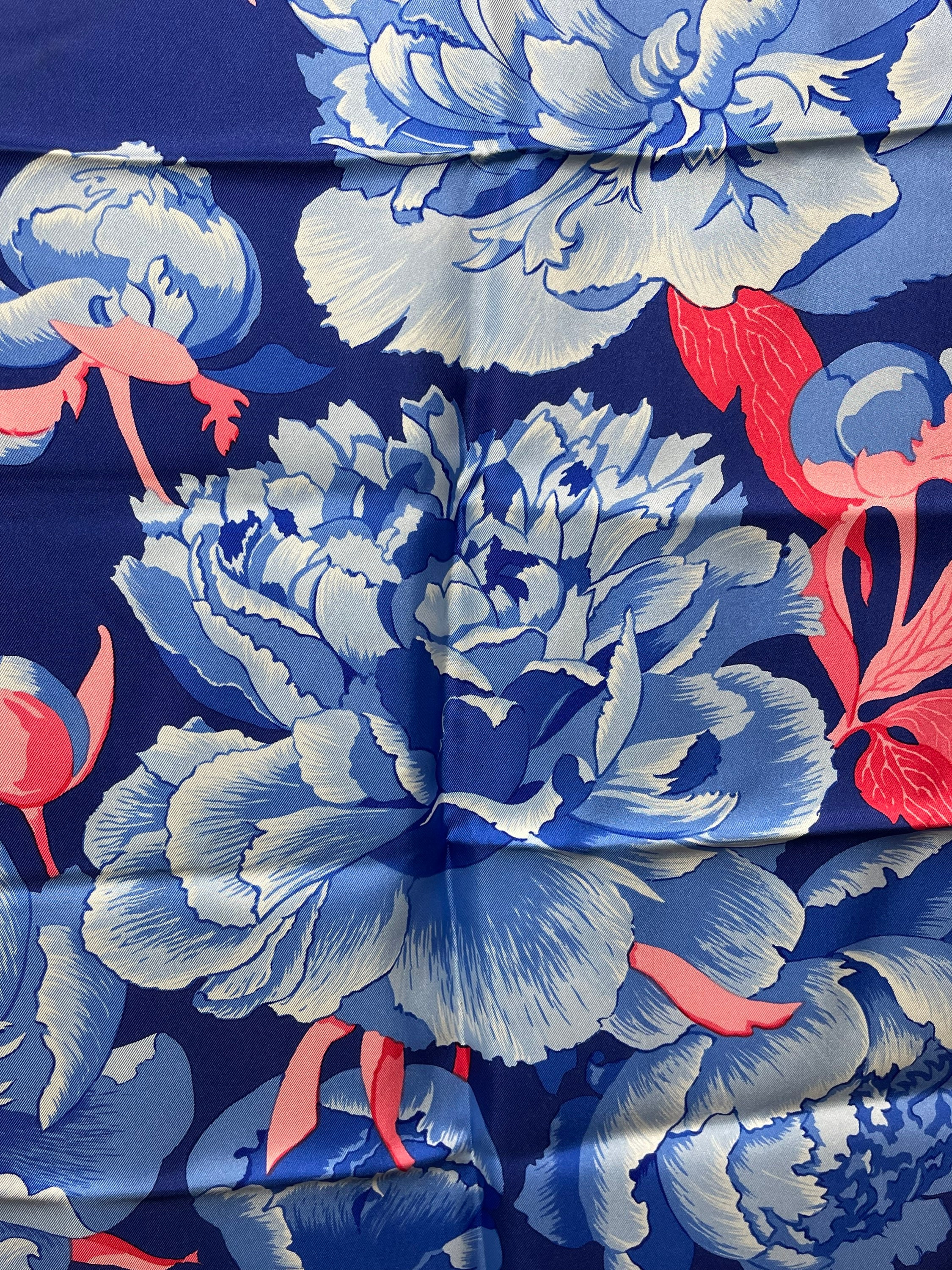 Hermès Vintage - Le Tambours Silk Scarf - Blue Navy Multi - Silk Foulard -  Luxury High Quality - Avvenice