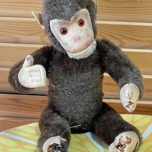 Monkey Steiff soft toy very old 50s collectible adorable