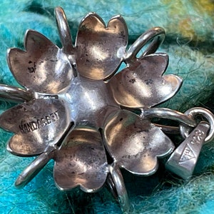 Pendant Flower Flower Silver Handmade Exceptionally Old Eye-catcher Single Piece Seek Jewelry
