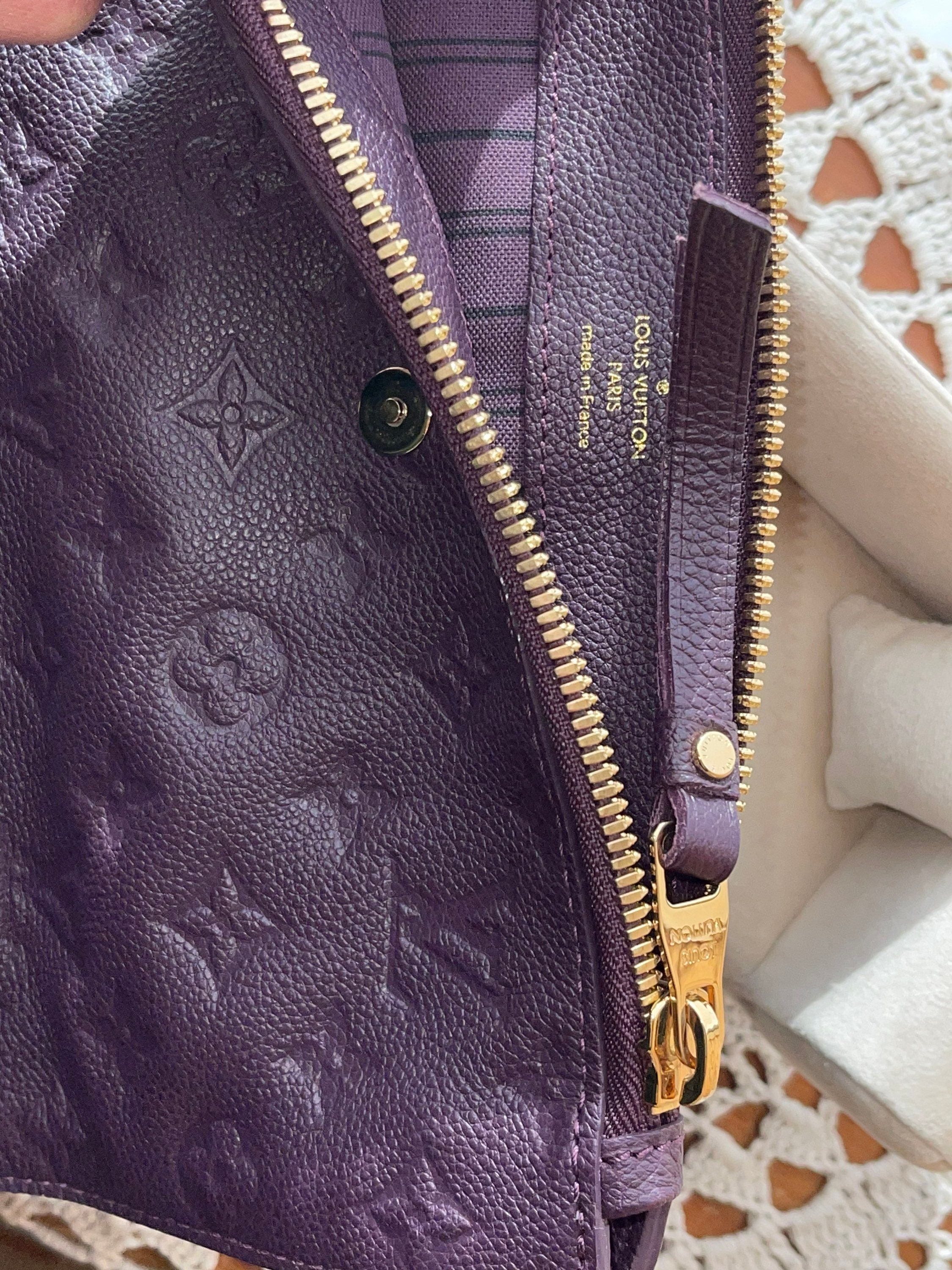 Louis Vuitton Bag Petillante Empreinte New Purple Leather