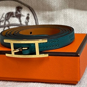 Hermes Hapi bracelet calf leather Chamonix emerald green emerald extravagant exceptional rare sporty elegant NEW