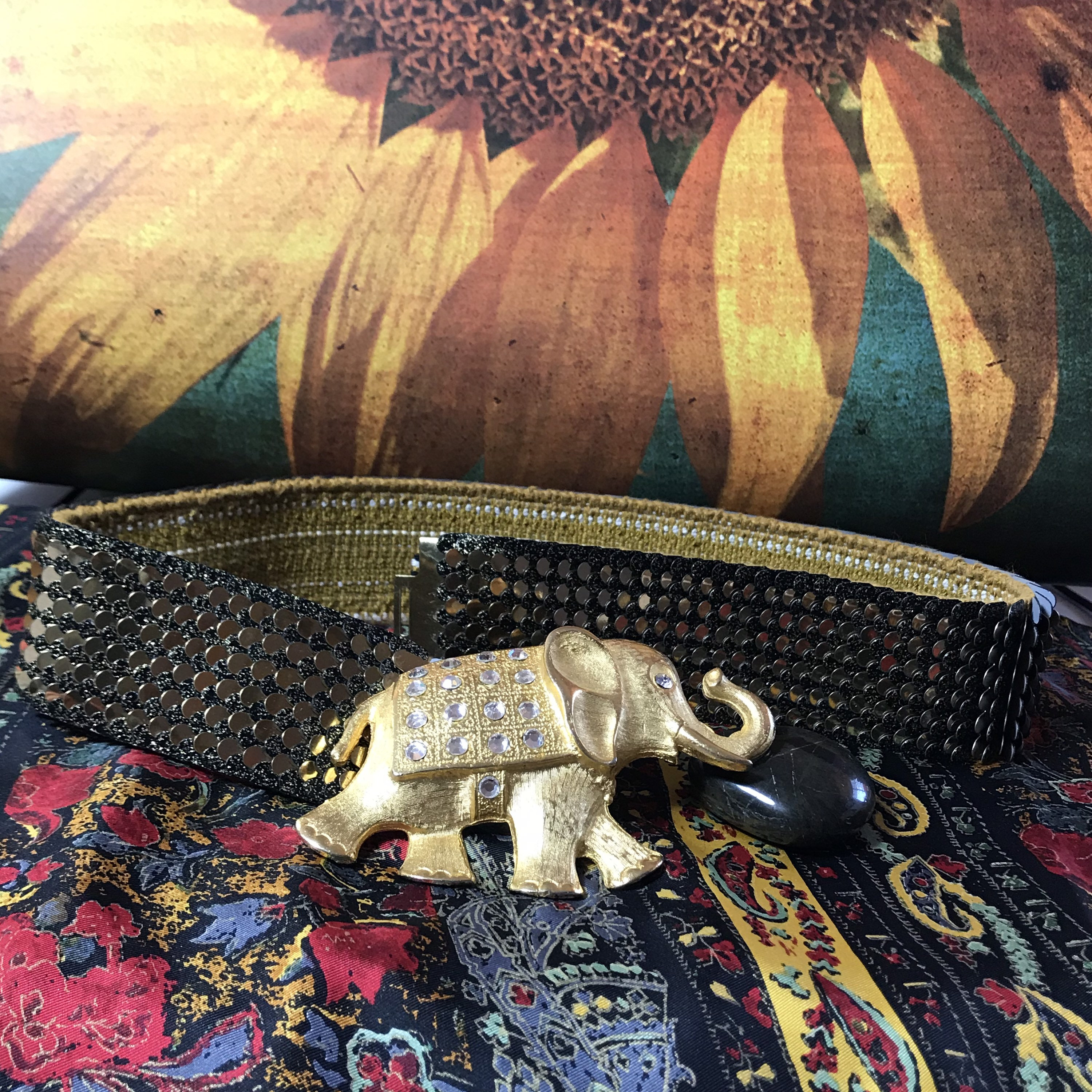 Gold Elephant Belt Vintage Elephant Chain Belt – Holy Thrift main image 3