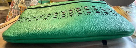 RLL Ralph Lauren purse wallet emerald green perfo… - image 2