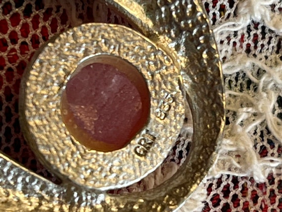 Anhänger GRT helles Silber 835 graviert rosa Kuge… - image 6