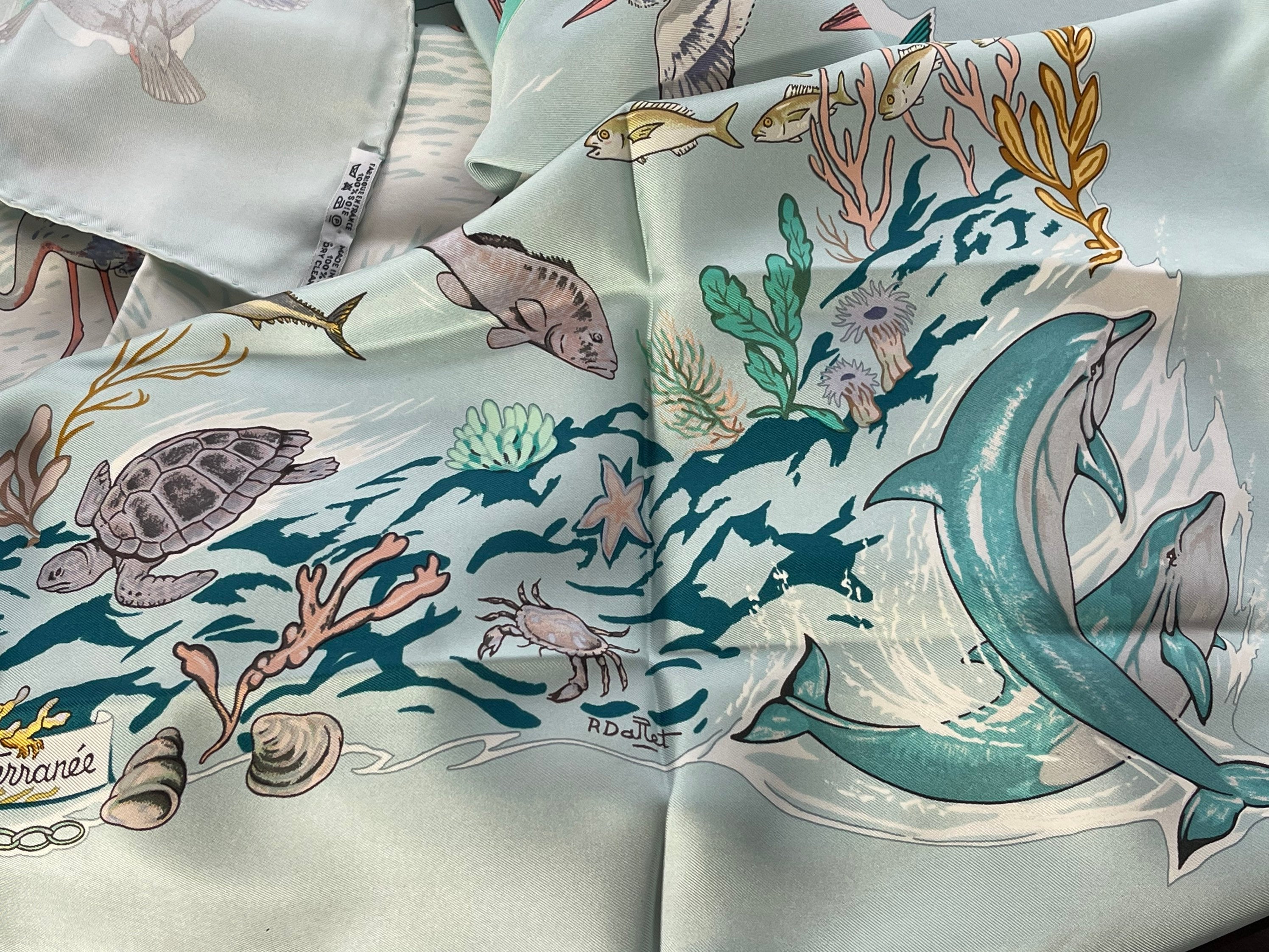 Hermes Silk Scarf Paris La Vie Precieuse De La Mediterranee Robert