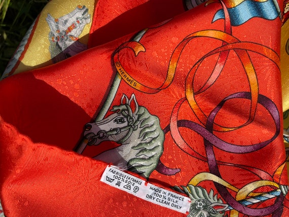 Equestrian Square Scarf, Horse Head Silky Scarf, 70s Acetate