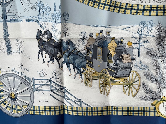 エルメス シルク LHIVER EN POSTE スカーフ Hermes Silk Scarf Paris L Winter En Poste by Philippe Ledoux