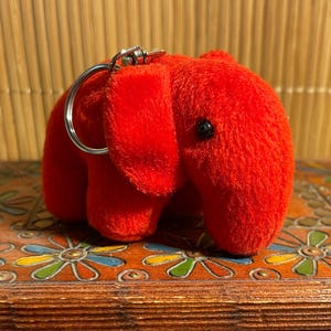 Elephant keychain elephant shoes red elephant