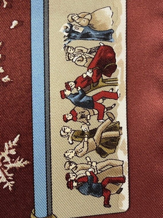 Hermes silk scarf gavroche pochette 40 Neige d An… - image 4