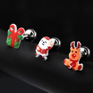 3PCS Cartilage Earring/16g Helix Stud/Tragus Piercing Jewelry/Lobe Earring/Minimalist Earring for Christmas Day/Gift For Her/Black Friday