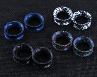 8PCS Soft Silicone Gauges/6g to 1'' Double Flared Tunnels/Silicone Tunnels/Ear Gauges/Silicone Plugs/Gauges and Plugs/valentines gifts
