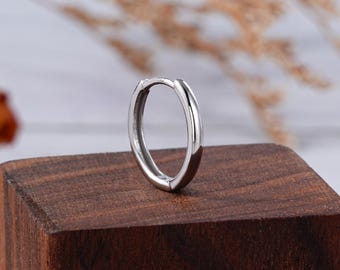 20G 14K witgouden oorbel/kraakbeenringen/sierlijke Huggie-oorbellen/kleine hoepels/hoepelring/neuspiercings/moederdagcadeau