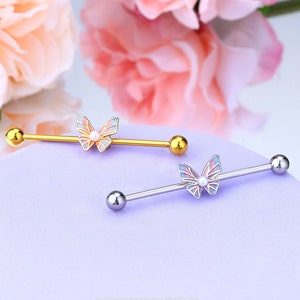 14G Industrial Rings/Industrial Barbell/Piercing Jewelry/Industrial Barbell/Scaffold Jewelry/Industrial Earring/Christmas Gift/Black Friday
