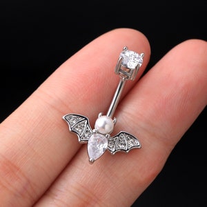 Bat belly button ring hotsell