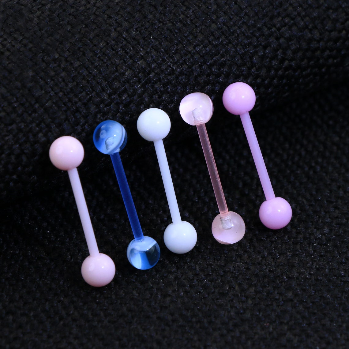 5PCS Tongue Barbell 14G Acrylic Tongue Piercing Jewelry Tongue Etsy