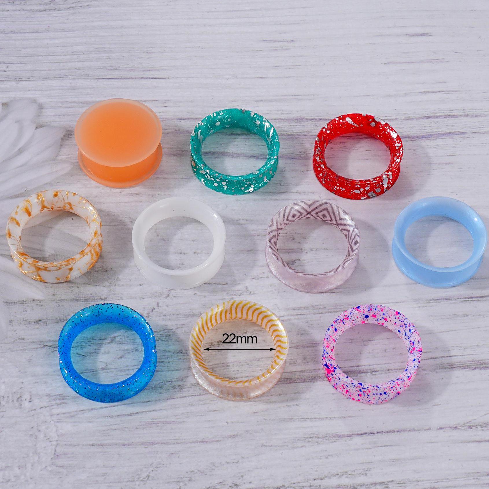 11 Paires Tunnels Silicone Extensibles - 6 à 16 Mm - Multicolore - Pour étirement Oreilles Homme Femme