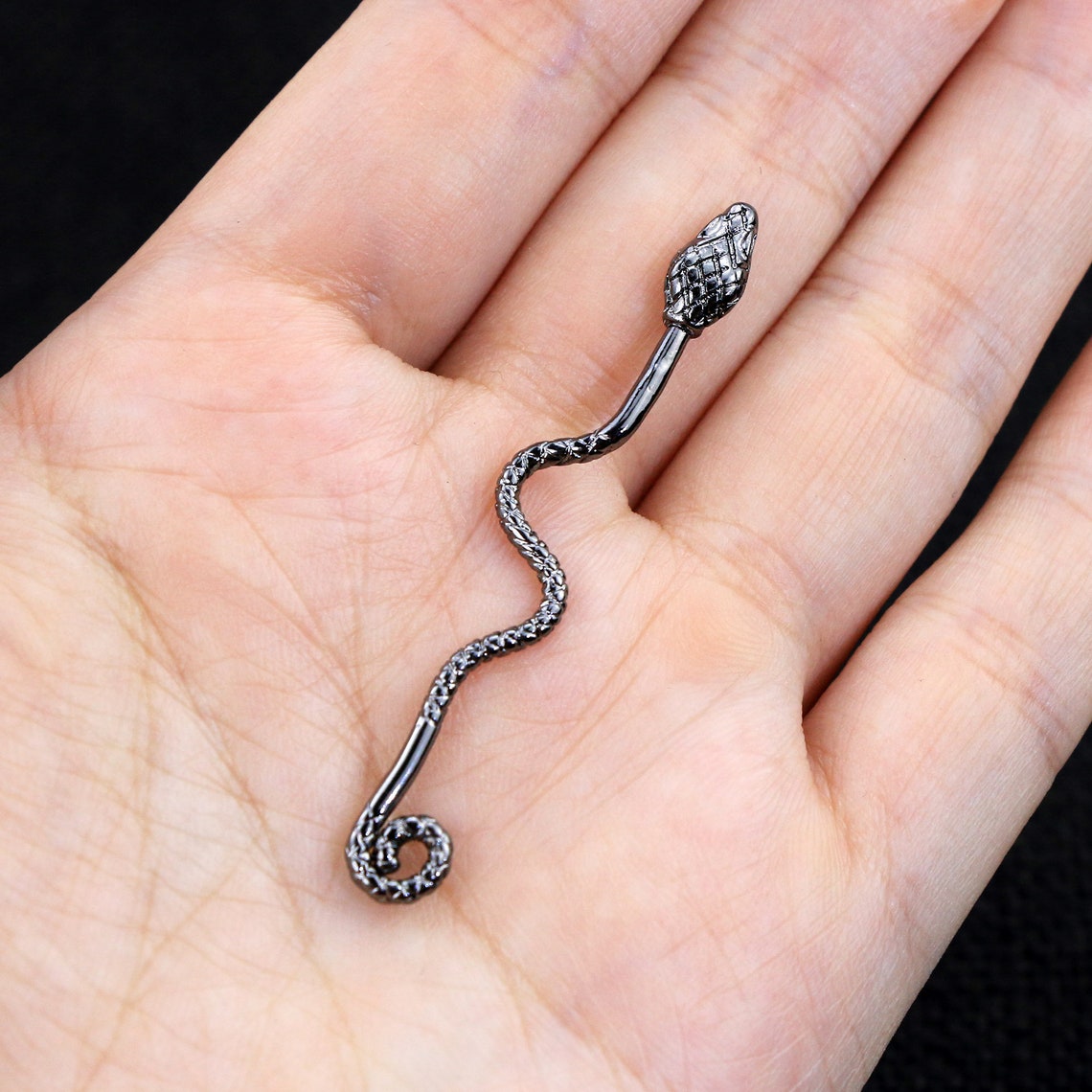 2pcs 14g Industrial Barbells Rabbit Snake Industrial Ring 316L Etsy