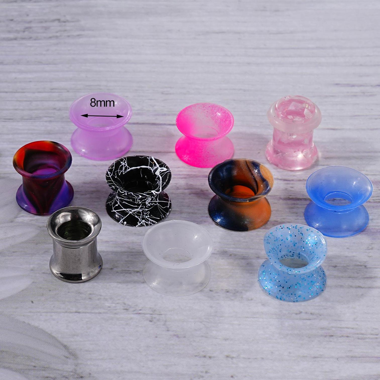 11 Paires De Tunnels D'oreilles En Silicone Souple - Taille 6mm à 16mm - Multicolore Pour Homme/femme