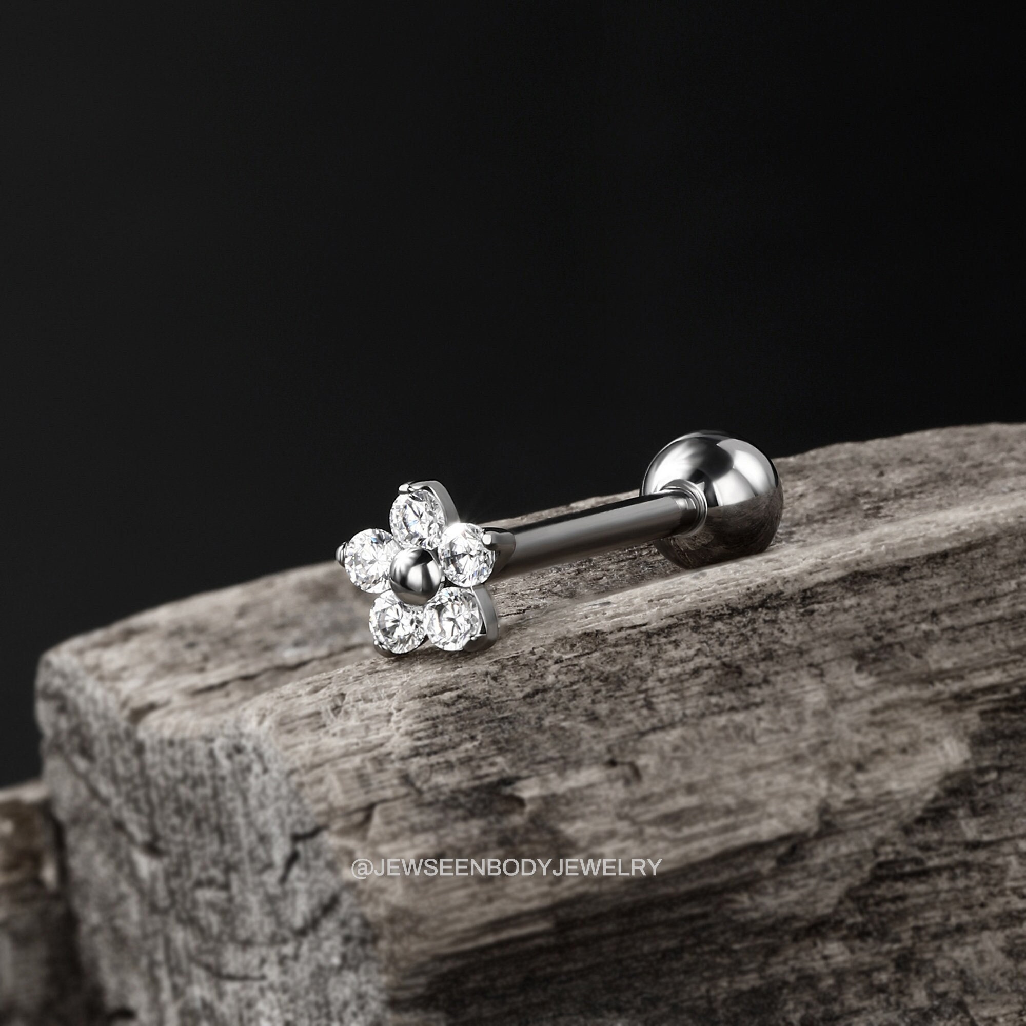 Flower Tongue Ring UK