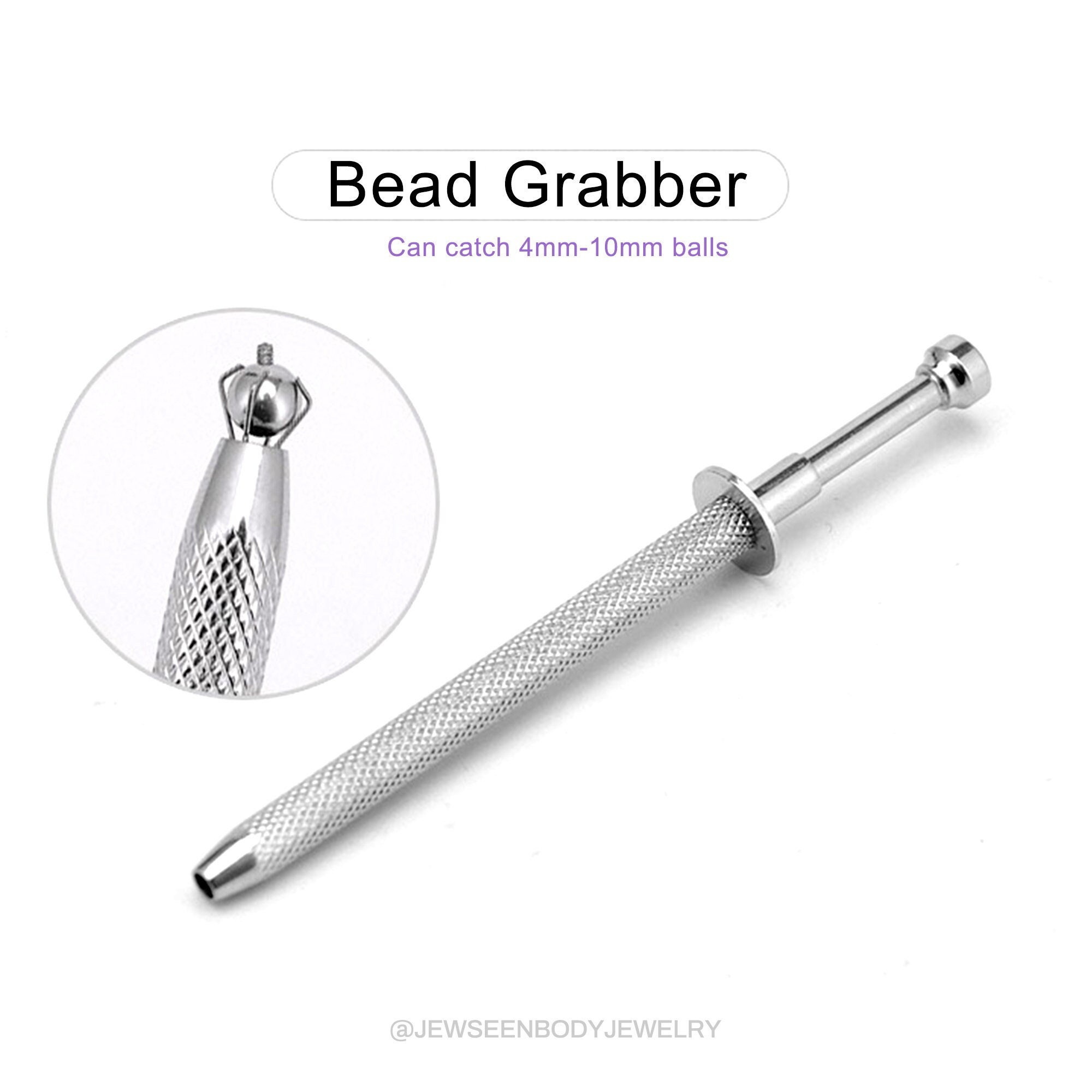 Push-in Syringe Style Quad Prong Small Bead Holder Piercing Tool, Bead  Grabber, Body Piercing Tool, Pick up Tool, Screw Holder 