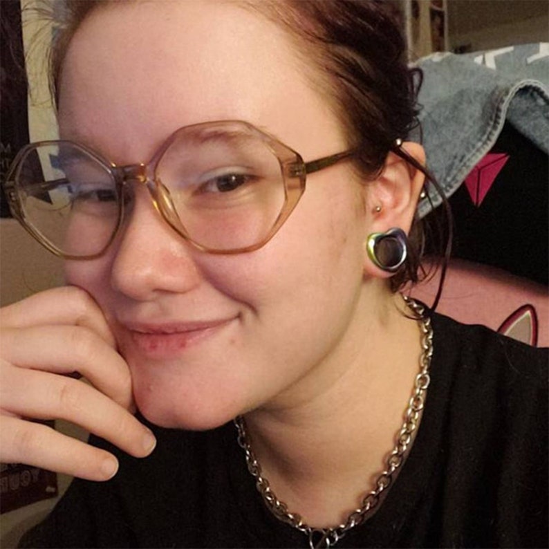 Rainbow Heart Plugs and Tunnels 2g3/4''ear Stretchers Etsy